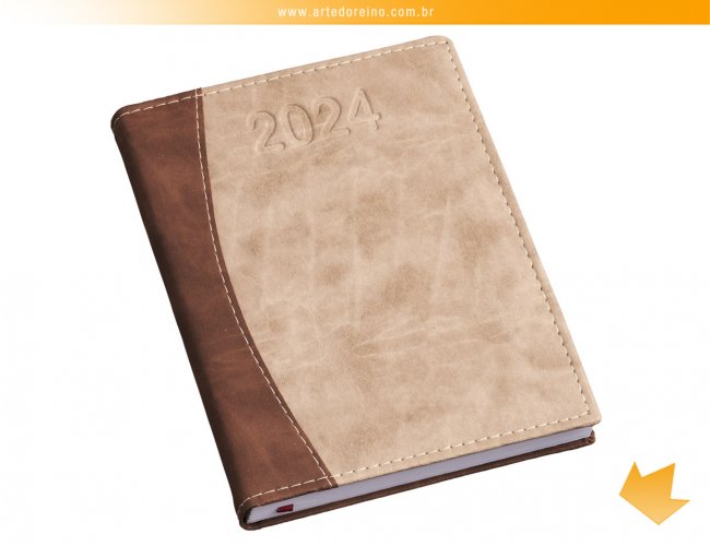 170L - Agenda Capa Estampada Marrom