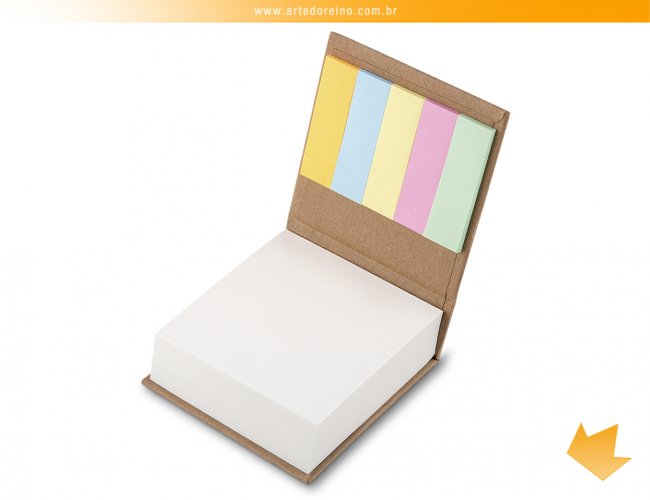 14658 - Bloco de Anotaes Ecolgico com Post-it (8 cm x 8 cm)