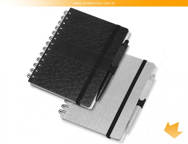 14989 - Caderno com Capa ABS e Wire-o (14 cm x 18 cm)