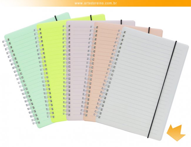 05058 - Caderno A5 com Capa Plstica (15 cm x 21 cm)