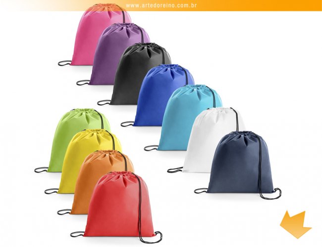 92904 - Sacola tipo Mochila em TNT/Non-Woven (37 x 41 cm)