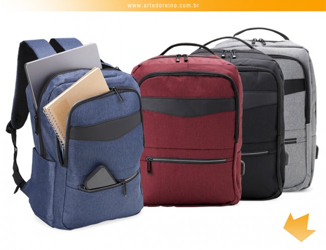 01350 - Mochila de Nylon com USB 22 L